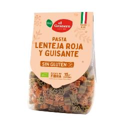 PASTA LENTEJA Y GUISANTES ANIMALES SIN GLUTEN BIO 250 Grs.