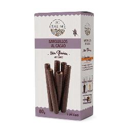 INTSALIM - BARQUILLOS SIN GLUTEN AL CACAO 80 Grs.