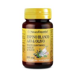 NATURE ESSENTIAL - ESPINO BLANCO, AJO Y OLIVO 500 MG 50 PERLAS