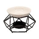  QUEMADOR METAL CERAMICA BLANCA 12X12X8 Cms.